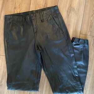 rag & bone Black Leather Jogger Pant
